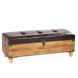 Банкетка-сундук Glasar коричневая 102х37х36 см