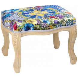 Банкетка Glasar Рапсодия синяя 56х46х40 см