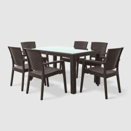 Набор садовый мебели Mandella Kahve коричневый из 7 предметов