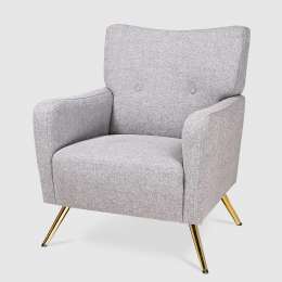 Кресло Liyasi Фиби серое 73х72х88 см