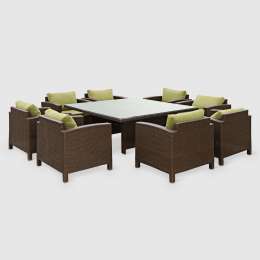 Комплект мебели Obt 9 предметов зелёный