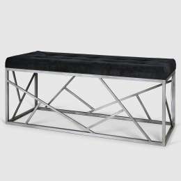 Оттоманка Design 120x48x52 см черный