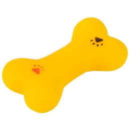 игрушка для собак РЫЖИЙ КОТ Кость с пищалкой 8,5см винил