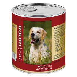 корм для собак DOG LUNCH мясное ассорти 750г