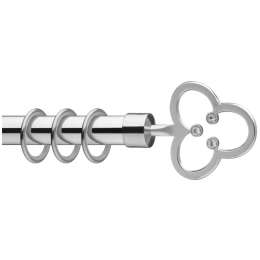 комплект наконечников ARTTEX 20мм клевер со стразами 2шт хром, арт.А0000002201