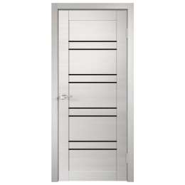 полотно дверное Веллдорис Линеа 8 дуб белый стекло 200х80см экошпон