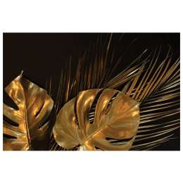 постер ЗОЛОТЫЕ ЛИСТЬЯ 2 канвас 600х900мм