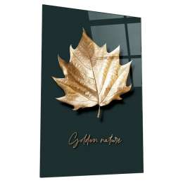 картина на стекле БОЛЬШОЙ КЛЕНОВЫЙ ЛИСТ 400х600мм