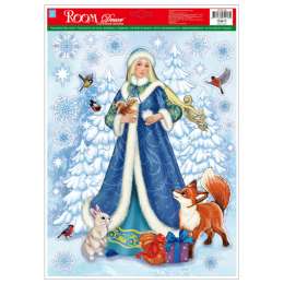 наклейка ROOMDECOR Снегурочка 29х41см, арт.WDX0011BK