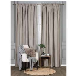 штора портьерная на шт.ленте DAILY BY T Моник блэкаут 200х270см коричневая, арт.1027.00327
