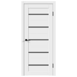 полотно дверное VELLDORIS Duplex Эмалит белый стекло Мателюкс графит 200х90см ПВХ