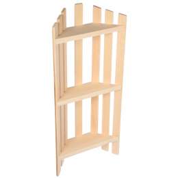 полка угловая трехъярусная липа 78х25х16см