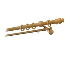 карниз составной 2-рядный 28мм 250см светлый дуб, арт.D28.02.35С