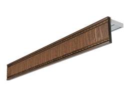 карниз 2-рядный Унисон потолочный 300см темный орех, арт.5.02.2018КО.300