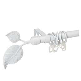 карниз телескоп. 1-рядный UGO LOKS 160-300см 19мм белый наконечник лист, арт.FA0123