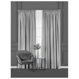 штора портьерная на шт.ленте DAILY BY T Хана бархат 160х260см серая, арт.1027.00141