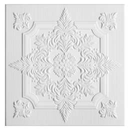 плита потолочная СОЛИД экструдированная 50х50см 2 кв.м. 8шт белая, арт.С2056