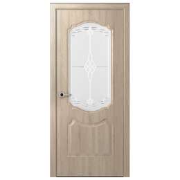 полотно дверное Перфекта ПО 2х0,8м дуб дорато ламинатин Мателюкс белый витраж рис.36