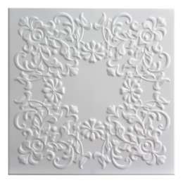 плита потолочная СОЛИД экструдированная 50х50см 2 кв.м. 8шт белая, арт.С2069