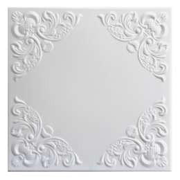 плита потолочная СОЛИД экструдированная 50х50см 2 кв.м. 8шт белая, арт.С2072