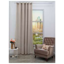 штора портьерная на люверсах AMORE MIO софт 180х260см кремовая, арт.14082