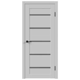 полотно дверное VELLDORIS Duplex Эмалит серый стекло Мателюкс графит 200х80см ПВХ