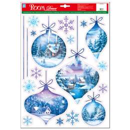 наклейка ROOMDECOR Игрушки с зимним пейзажем 29х41см, арт.WDX5603A