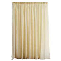 штора портьерная на шт.ленте FOR TO Zenit атлас 200х280см кремовая, арт.40#