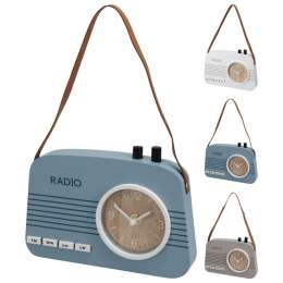 будильник KOOPMAN РАДИО 215х35х155мм в ассортименте дерево