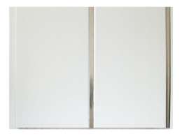 панель ПВХ 2-х секционная серебро Белый глянец 250х3000х8мм