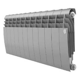 Биметаллический радиатор Royal Thermo BiLiner 350 /Silver Satin 12 с. серебристый