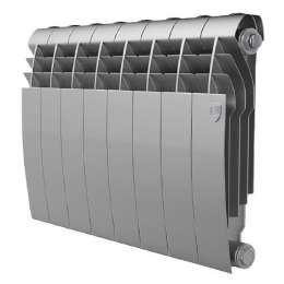 Биметаллический радиатор Royal Thermo BiLiner 350 /Silver Satin 8 с. серебристый