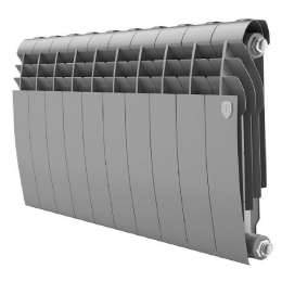 Биметаллический радиатор Royal Thermo BiLiner 350 /Silver Satin 10 с. серебристый