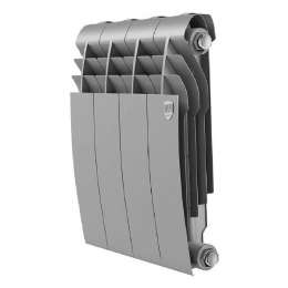 Биметаллический радиатор Royal Thermo BiLiner 350 /Silver Satin 4 с. серебристый