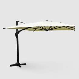 Зонт садовый Bizzotto Aries бежевый 300х400х270 см с подставкой