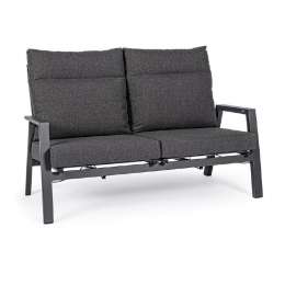 Диван Bizzotto Kledi двухместный с подушками угольный 152х81х98 см